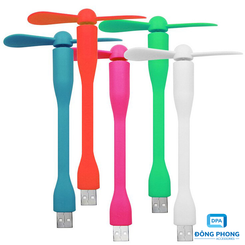 Quạt Mini Usb 2 Cánh Uốn Dẻo Cực Mát