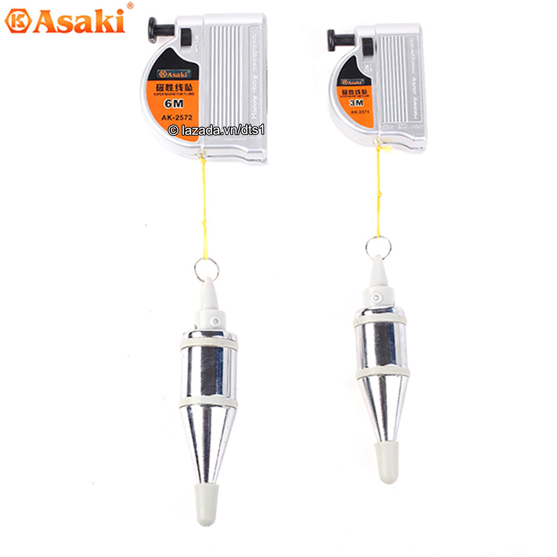 Quả dọi có từ tính 3m*300g, 6m*400g Asaki (Lập lòn từ tính)