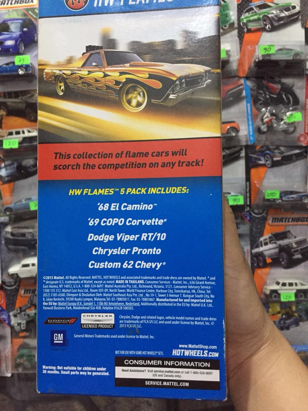 Pack 5  xe mô hình hot wheels