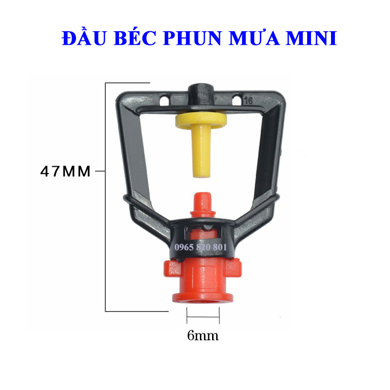 Đầu béc phun sương, mưa mini xòe 360