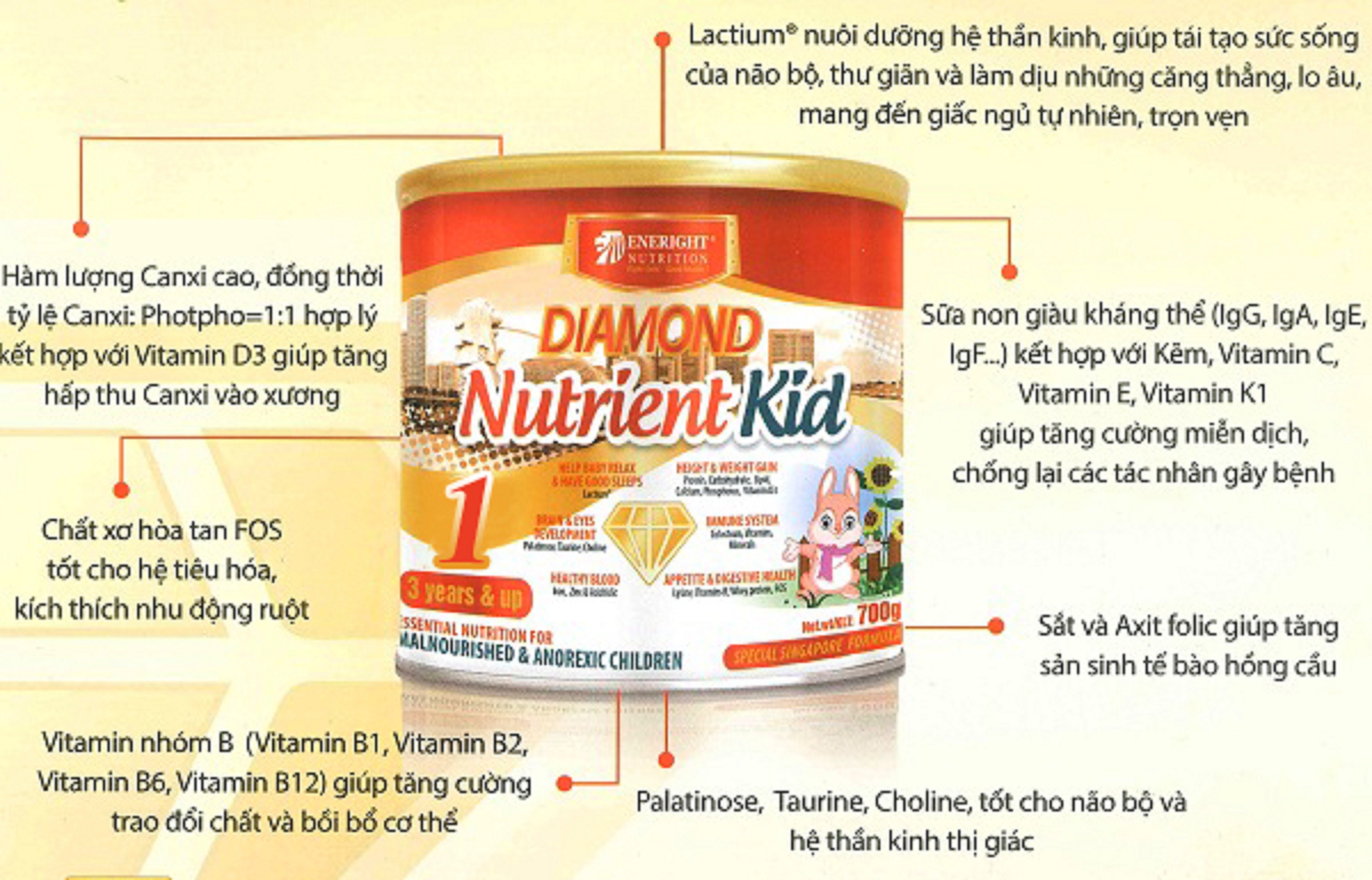 Sữa Diamond Nutrient Kid 1 800g (trên 1 tuổi)