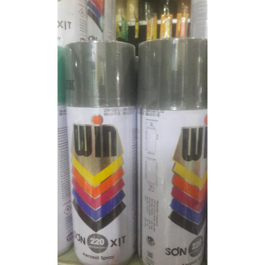 Sơn phun màu xám đậm 220