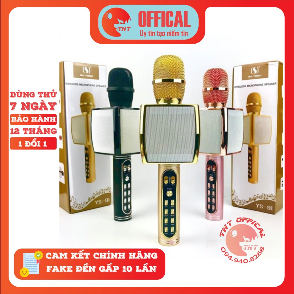[ CHÍNH HÃNG] MICRO KARAOKE BLUETOOTH TOSING YS-91 BẢO HÀNH 12 THÁNG