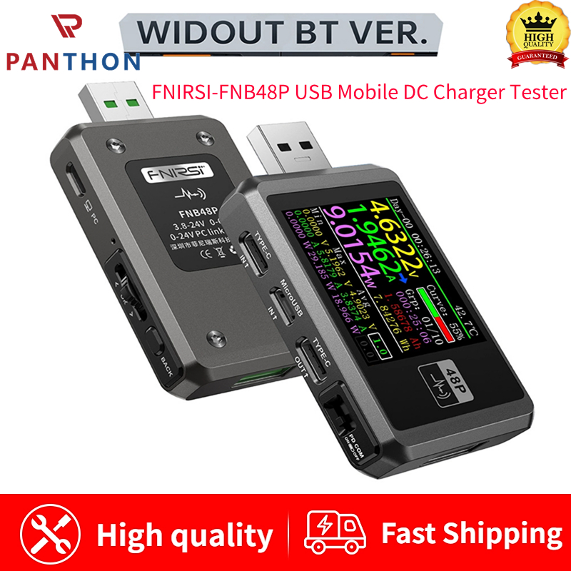 Panthon fnirsi-fnb48p usb mobile dc charger tester usb voltage meter and current tester lcd display power tester multimeter ammeter voltmeter