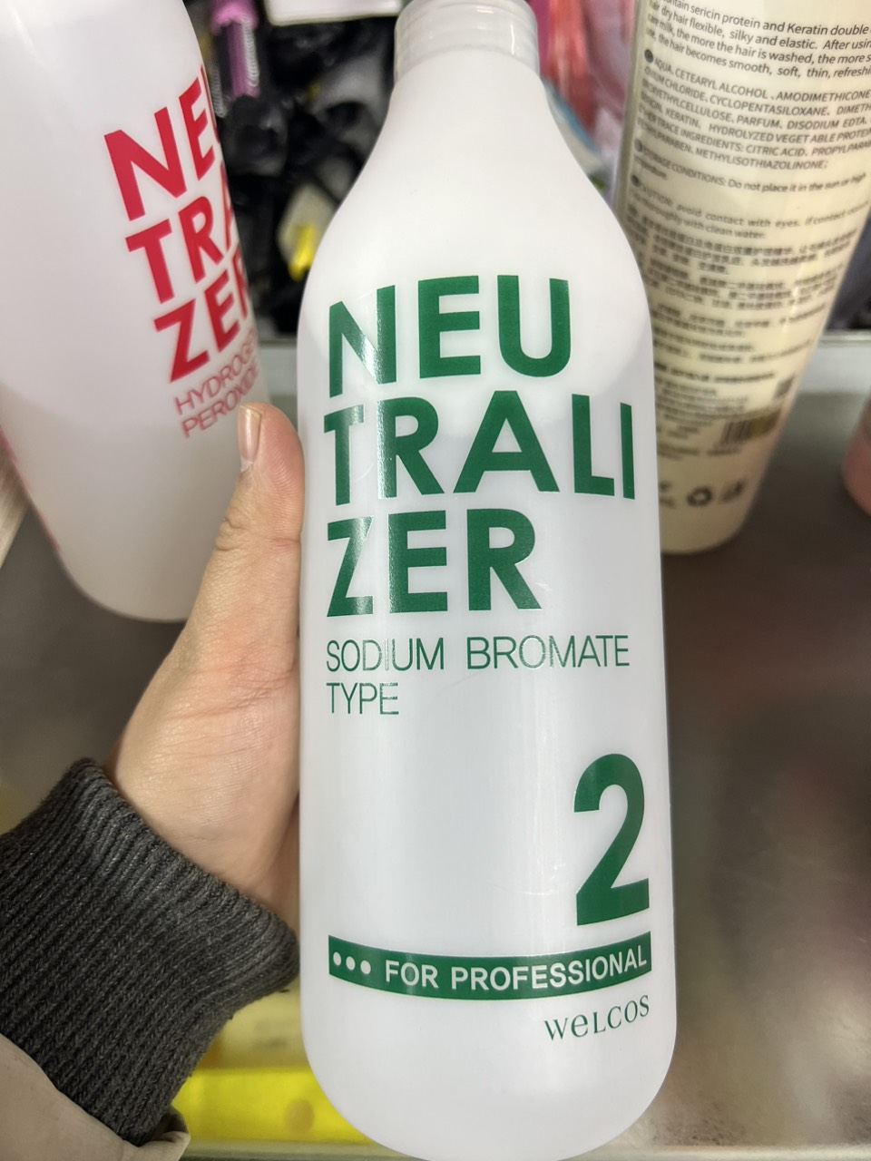 Thuốc Dập uốn tóc số 2 Welcos Neutralizer 1000g Đỏ - Xanh