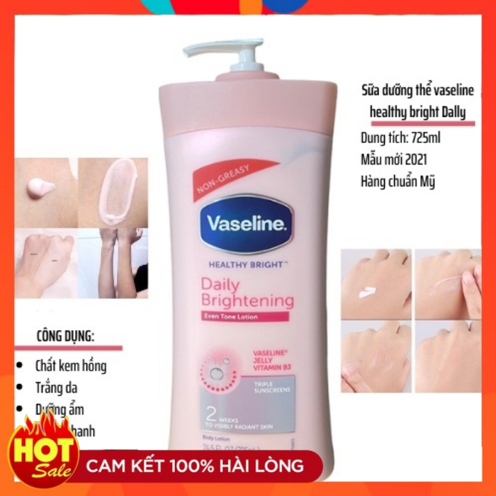 Vaseline Dưỡng Thể Trắng Da 725 ml của Mỹ