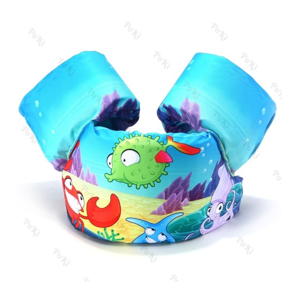 Dụng cụ tập bơi cho trẻ em dưới 10 tuổi - Phao bơi tay liền thân chất liệu xốp bọt biển cao cấp chống bị xì hơi, bục khi dùng, cho thời gian sử dụng lâu dài, có dây đai điều chỉnh kích cỡ vừa với từng bé