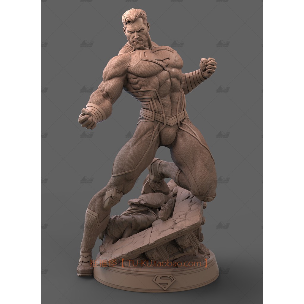 File in 3D Black Superman