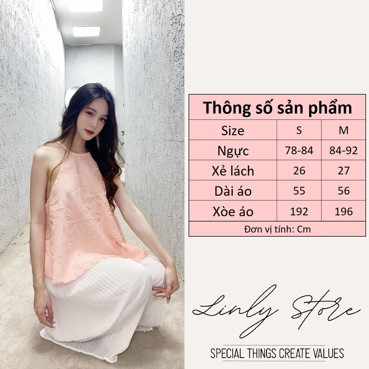 Áo yếm nữ dáng suông cổ tròn Linly Store A-YS3