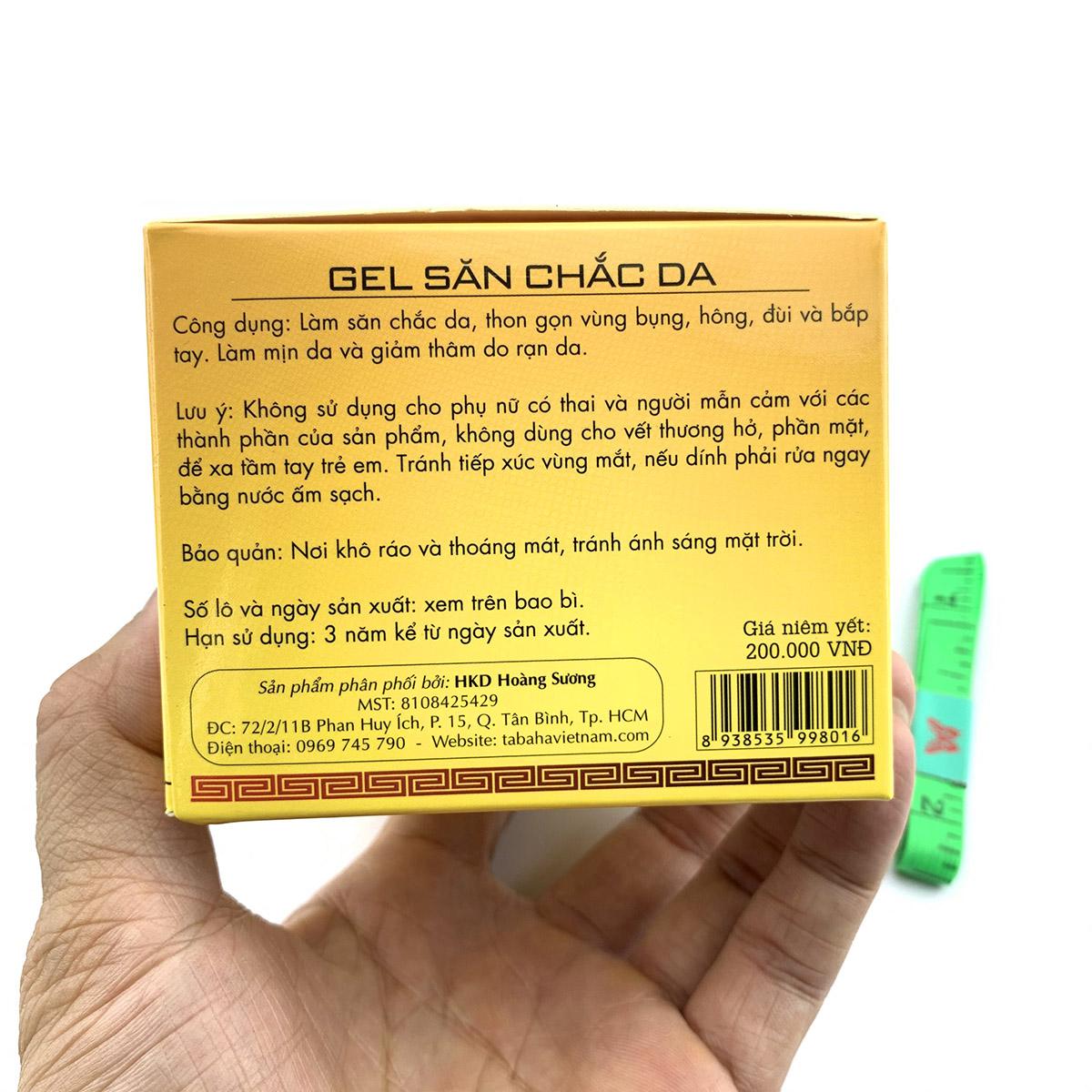 Kem tan mỡ TABAHA 250g giúp giảm mỡ bụng kèm thước dây