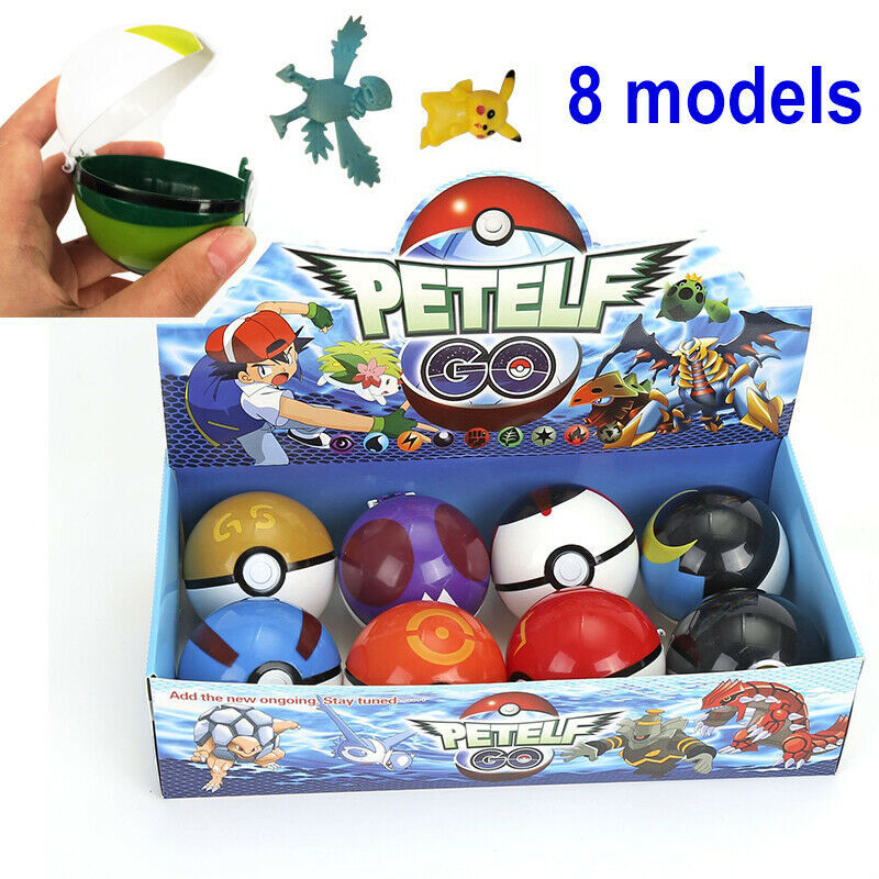 【Mookis】 8 cái Pokemon Ball Set Pokeball GO Action Figures Giáng sinh Đồ chơi trẻ em Quà tặng trẻ em 【Khuyến mãi lớn】