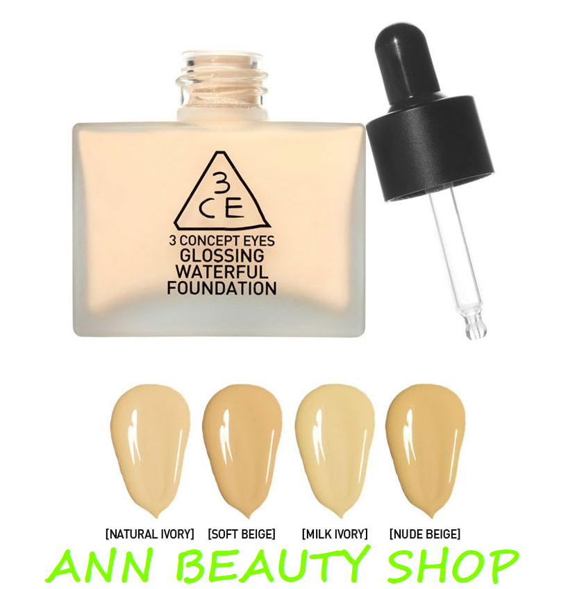 Kem Nền 3CE Glossing Waterful Foundation SPF15 40ml