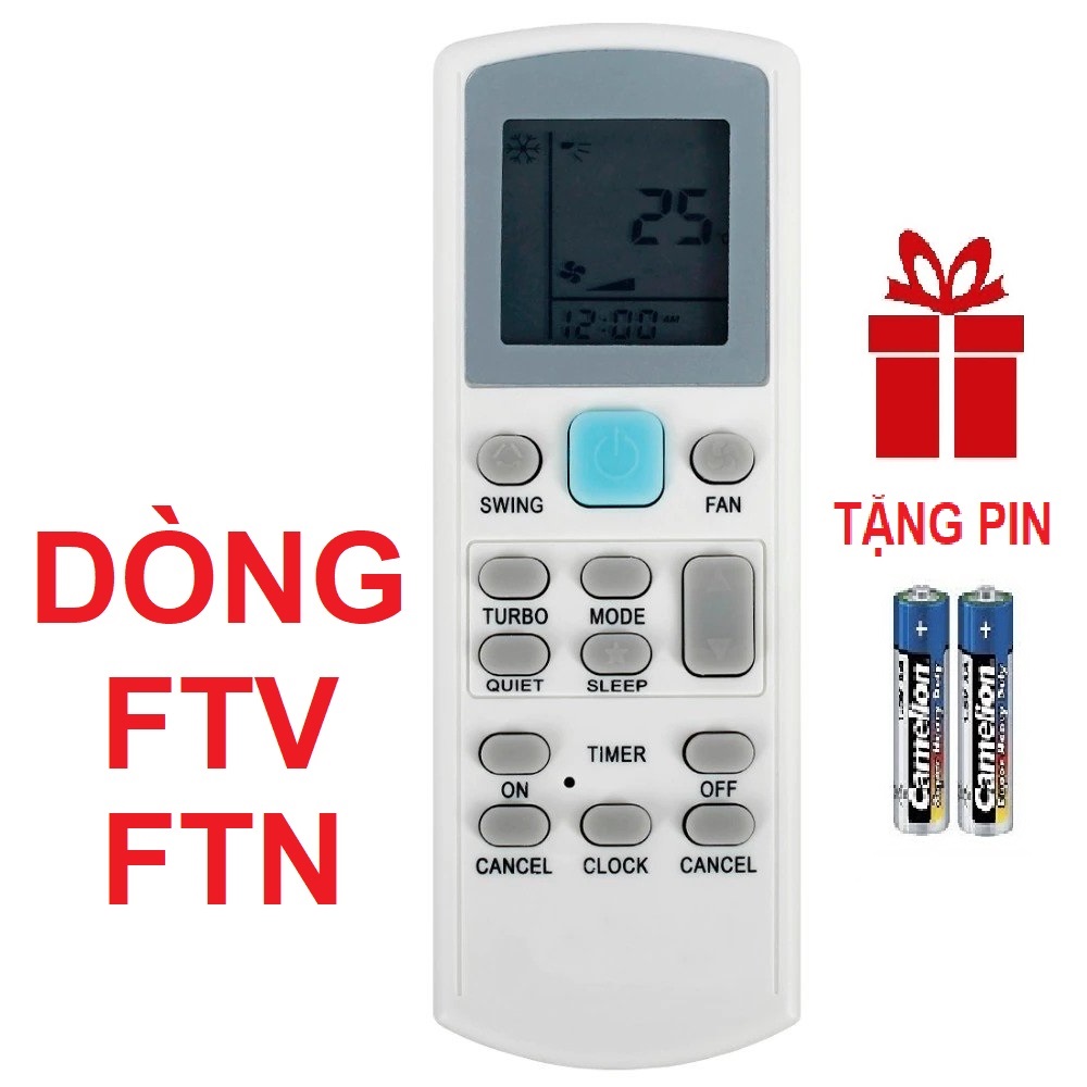 Remote điều khiển máy lạnh máy điều hòa daikin dòng ftv ftn series