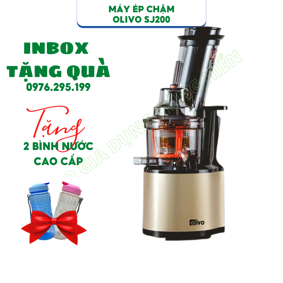 Máy ép chậm olivo sj200 đa năng- ép kiệt bã 98% - tốc độ 39 vòng/phút - thương hiệu mỹ - hàng chính hãng