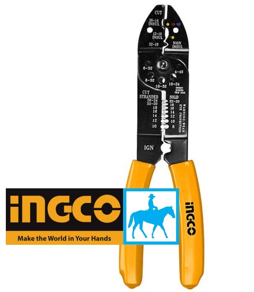 Kìm tuốt dây điện 180mm ingco hwsp04