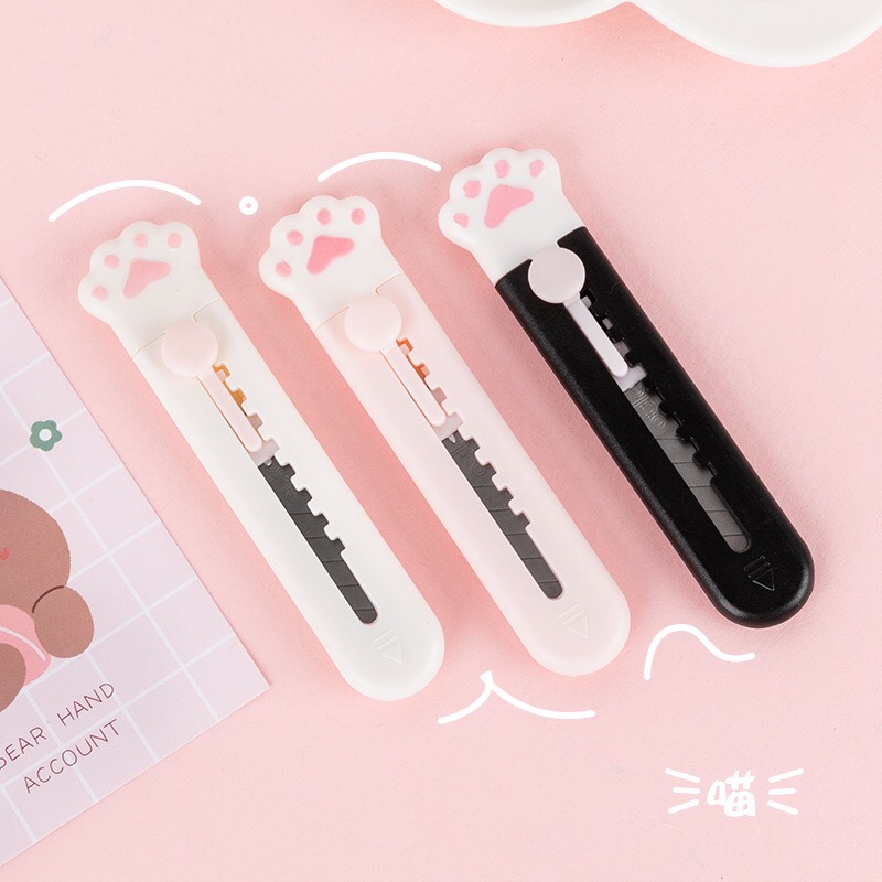 Dao Rọc Giấy Mini Hình Chân Mèo Đáng Yêu