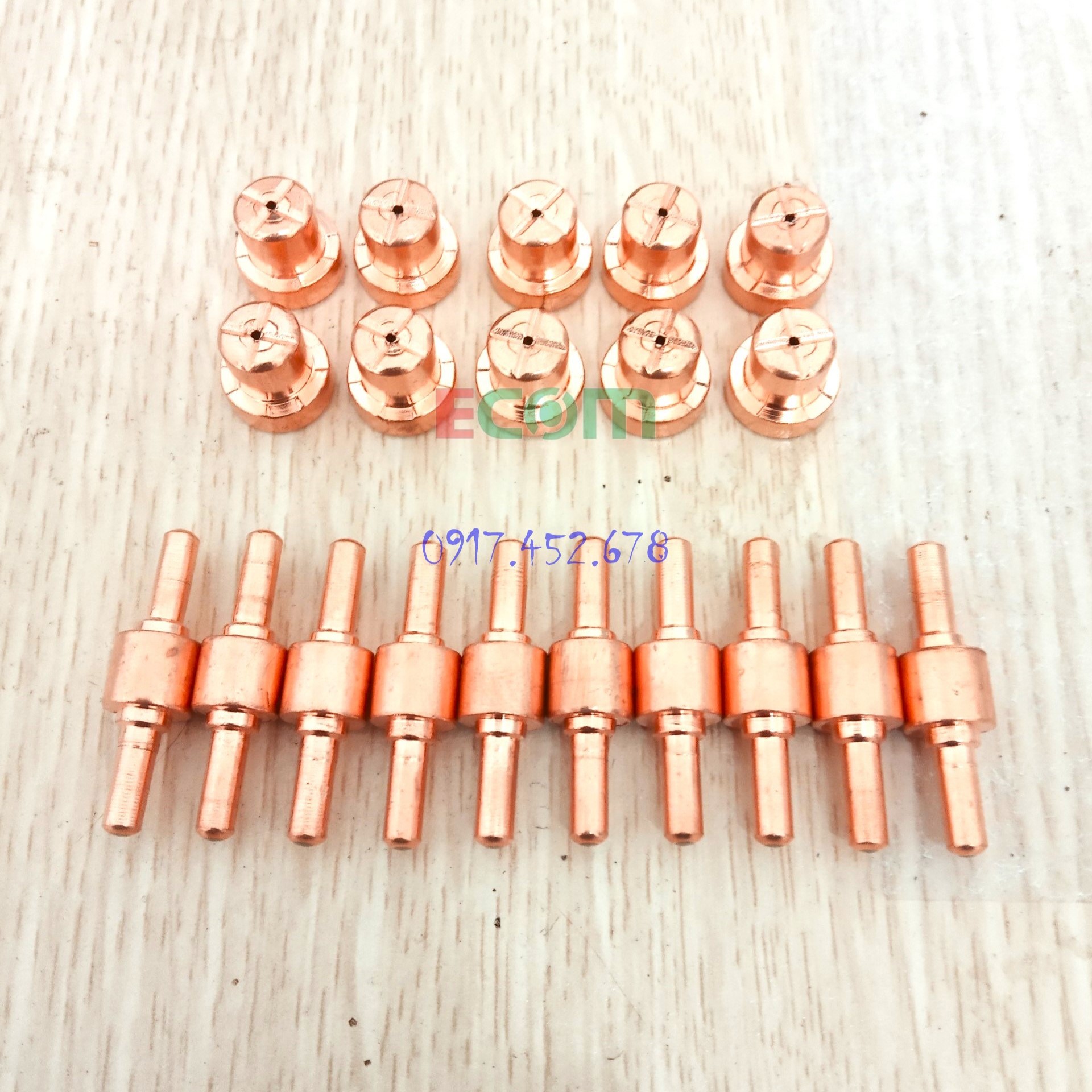 10 bộ Bép cắt plasma 40A loại ngắn đồng đỏ