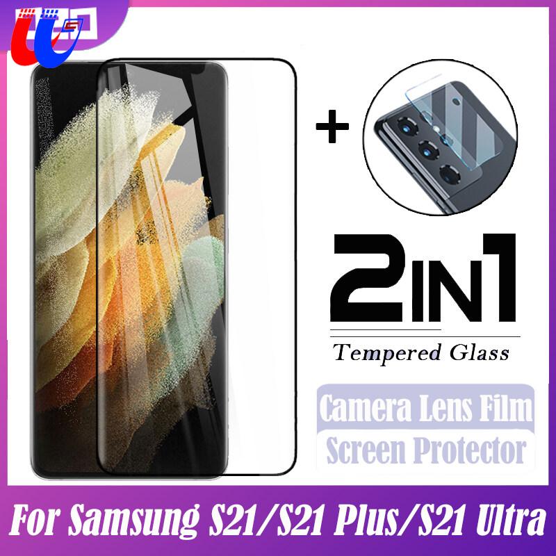 2-IN-1For Samsung Galaxy S21 Ultra 5G 3D Full Cuvred Tempered Glass For Samsung Galaxy S21 plus ultra HD Back Camera Lens Glass&Screen Protector Film For samsung s21 s21+ s21ultra 6.8 inch explosion-proof film
