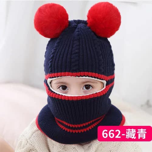 Mũ len liền khăn cổ mẫu Ninja cho bé trai bé gái