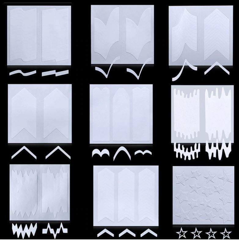 Set 24 tấm phen dán móng (french móng)
