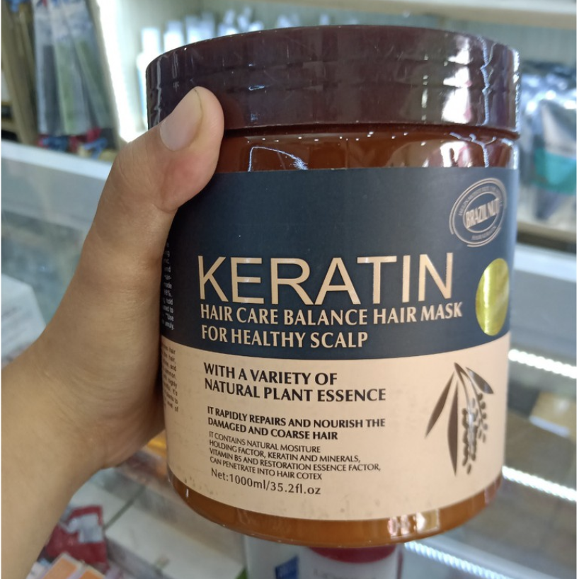 [HCM]Kem hấp ủ tóc Keratin Hàn Quốc 1000ml