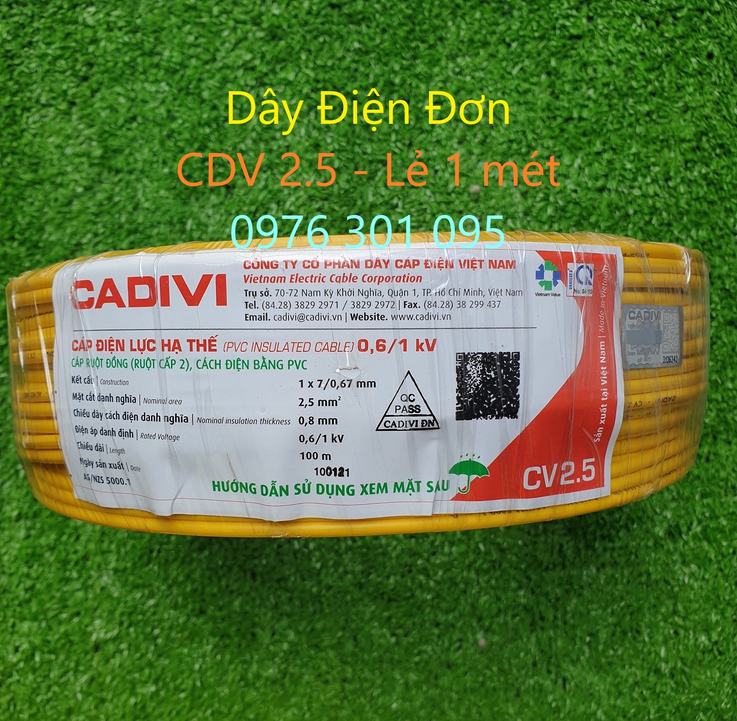 Dây điện đơn cdv 1.0 / 1.5 / 2.0 / 2.5
