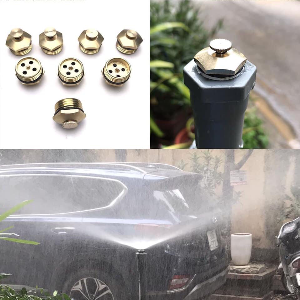 20 béc phun mưa điều chỉnh lưu lượng bằng đồng chân ren 21mm