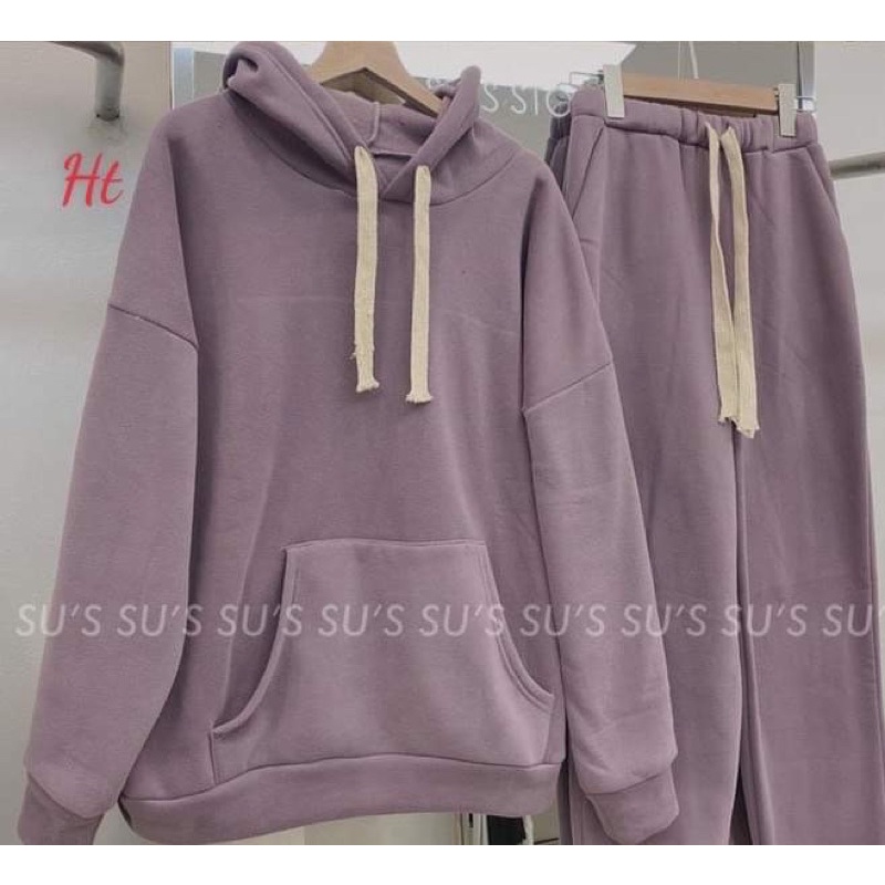 Bộ bỉ cotton hoodie HT12