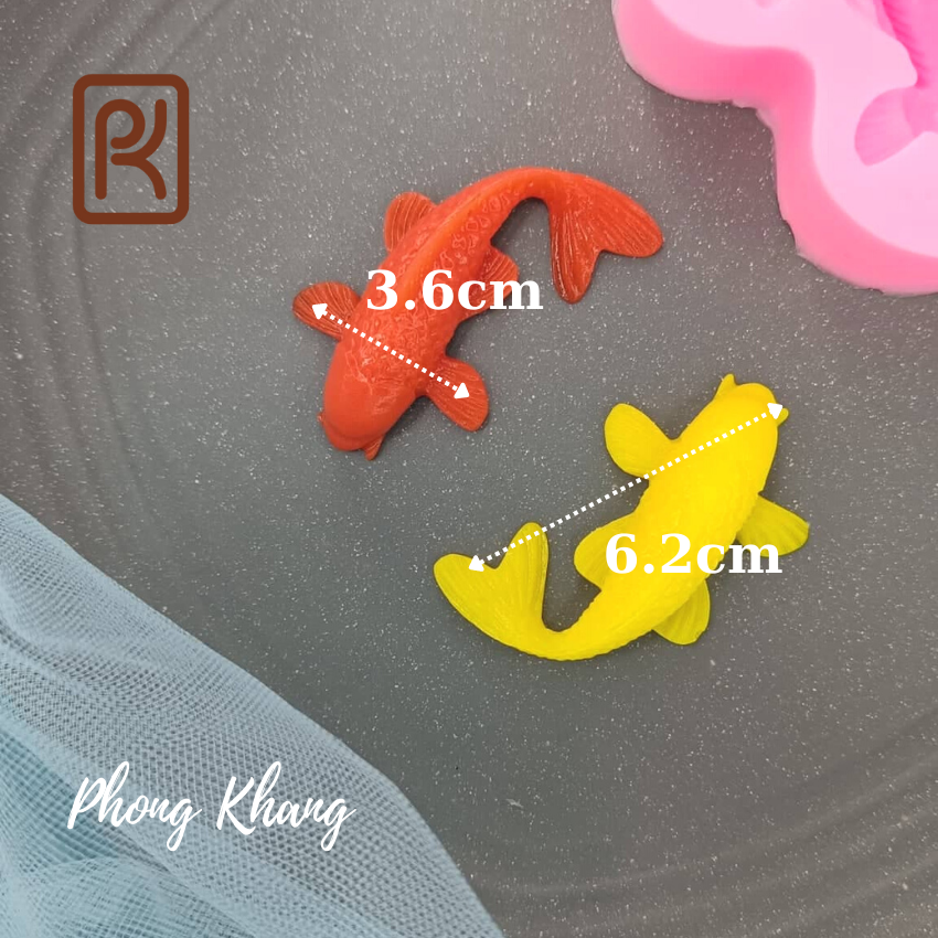 Khuôn silicon 4d Phong Khang làm rau câu cá koi
