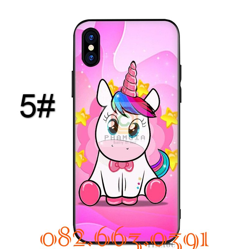 Ốp lưng iPhone 12 / iPhone 12 Pro Max ép kính hình unicorn siêu đẹp (p2)