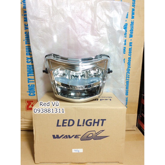 Pha đèn led 2 tầng xe RS, Wave lớn, Wave Alpha 2006-2024