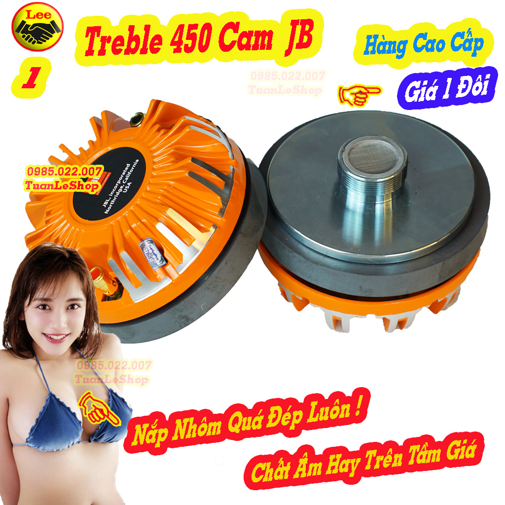 Trep 450 cam nắp nhôm ren xoáy - loa treble 450 – giá 02 loa 450 cam j b l
