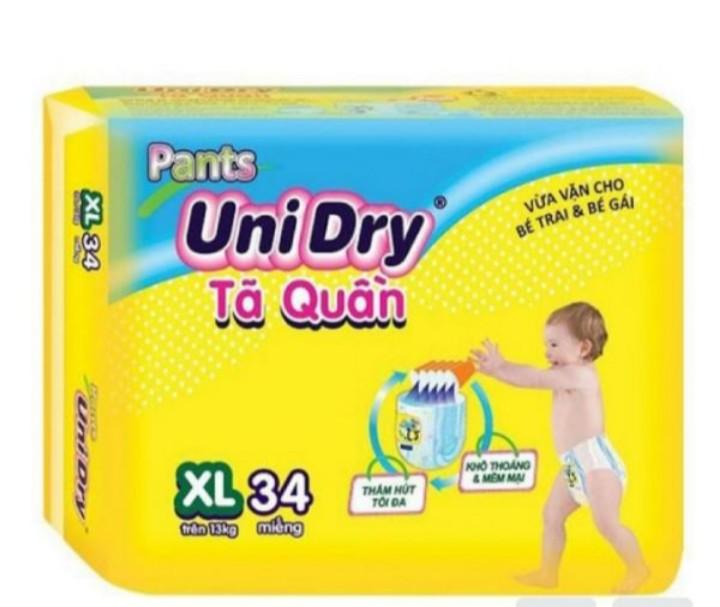 Tã quần Unidry  XL34 miếng mẫu mới