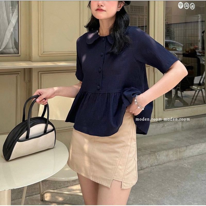 chân váy kaki xẻ đùi Dupin