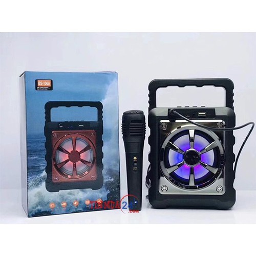 Loa bluetooth karaoke BS106A (TẶNG KÈM MICRO CÓ DÂY TRONG THÙNG LOA)