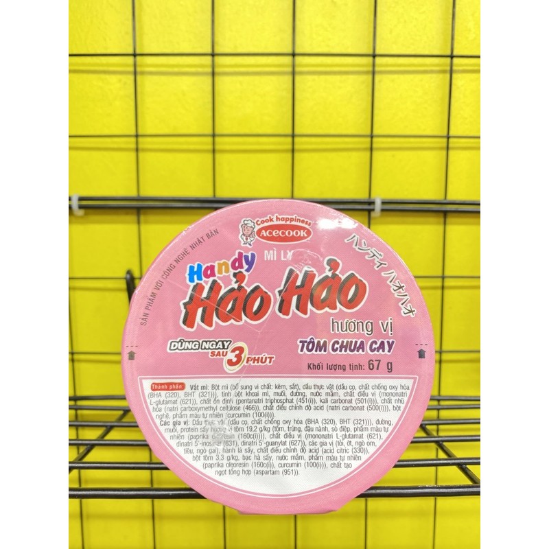 Mì Handy Hảo Hảo Tôm Chua Cay Ly 67G