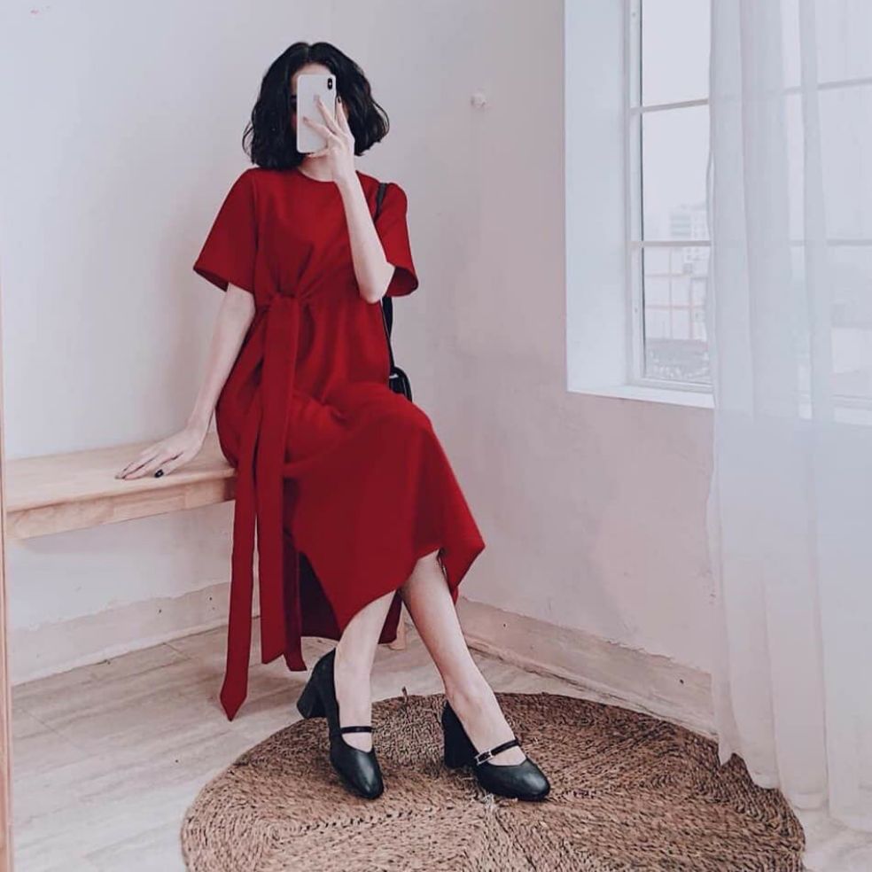 Đầm xuônh xoắn eo eo eo 😍😍😍😍 Cực xinh lên form siêu thoải mái