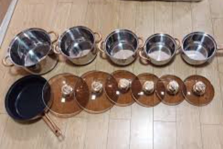 Bộ nồi đức 5 đáy, set 12 món
