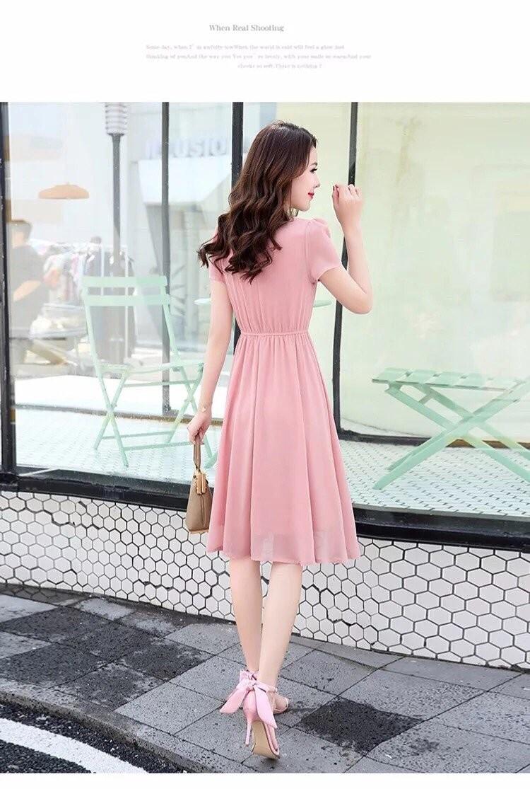 [HCM]Đầm xòe chiffon TinaD766