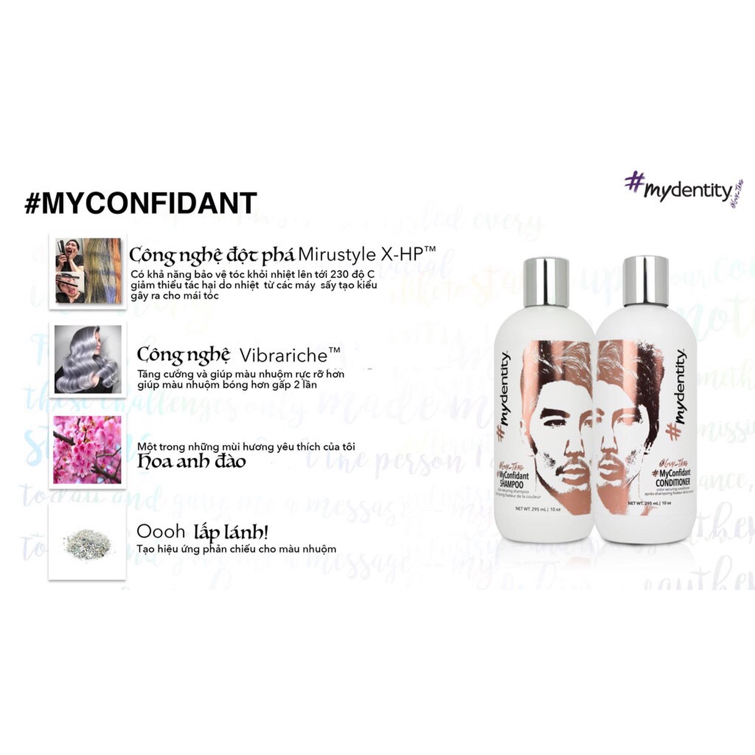 [HCM]Dầu gội xả chăm sóc tóc màu MYCONFIDANT MyDentity 1000mlx2