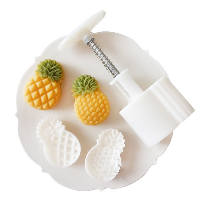 Khuôn lò xo 2 mặt quả dứa, khuôn bánh dứa (50g)