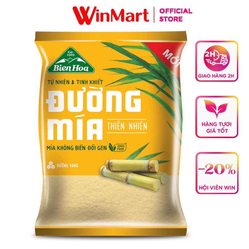 - Đường mía thiên nhiên Biên Hòa gói 1kg
