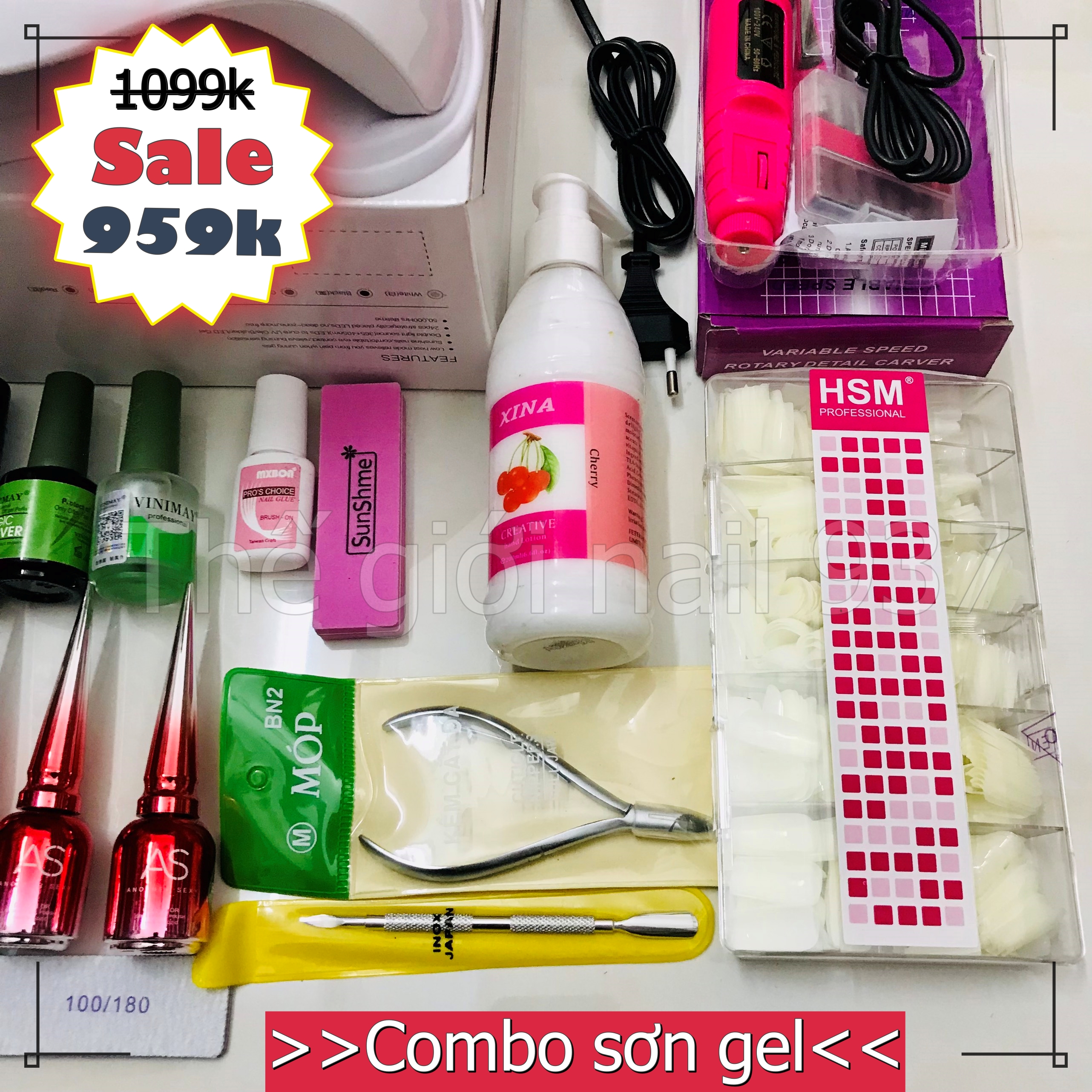 Combo đồ làm nail cơ bản 959k - (Combo làm sơn gel tại nhà) - TGN937 - Combo 13
