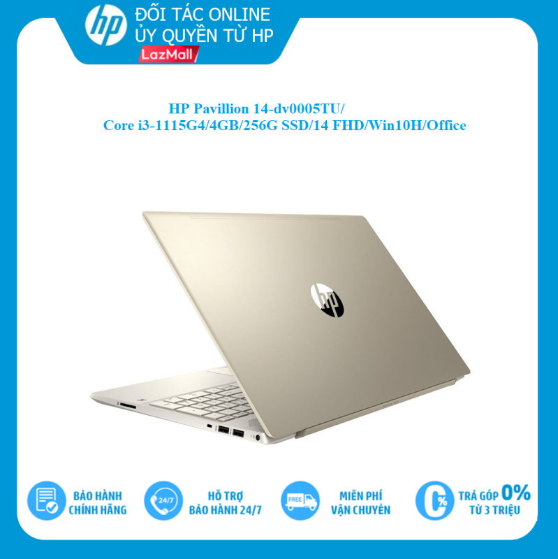 Bảng giá [VOUCHER 1.5 TRIỆU - 6/6 - 10/6] Laptop HP Pavilion 14-dv0005TU/i3-1115G4/ 4Gb/ 256GB SSD/ 14FHD/ VGA ON/ Win10+Office/ Gold/2D7A1PA Phong Vũ