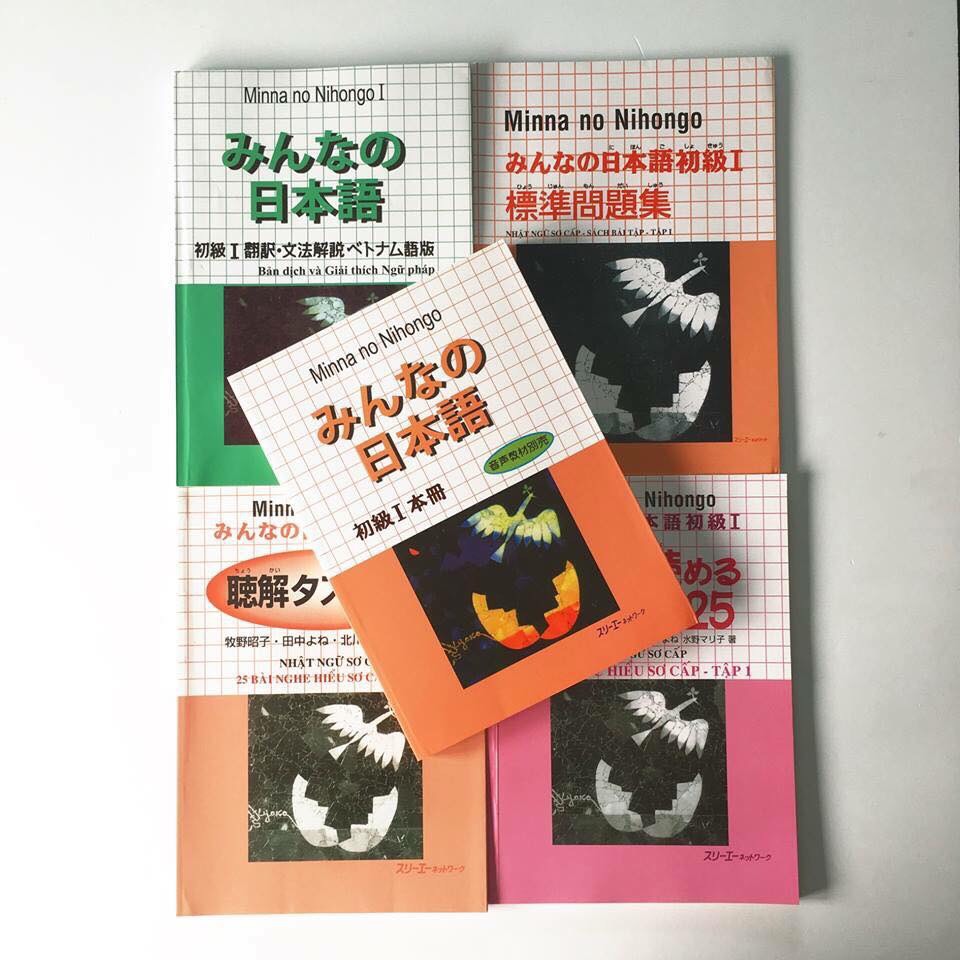 [HCM]Bộ Minna no Nihongo sơ cấp 1 Bản cũ – Bộ 5 cuốn