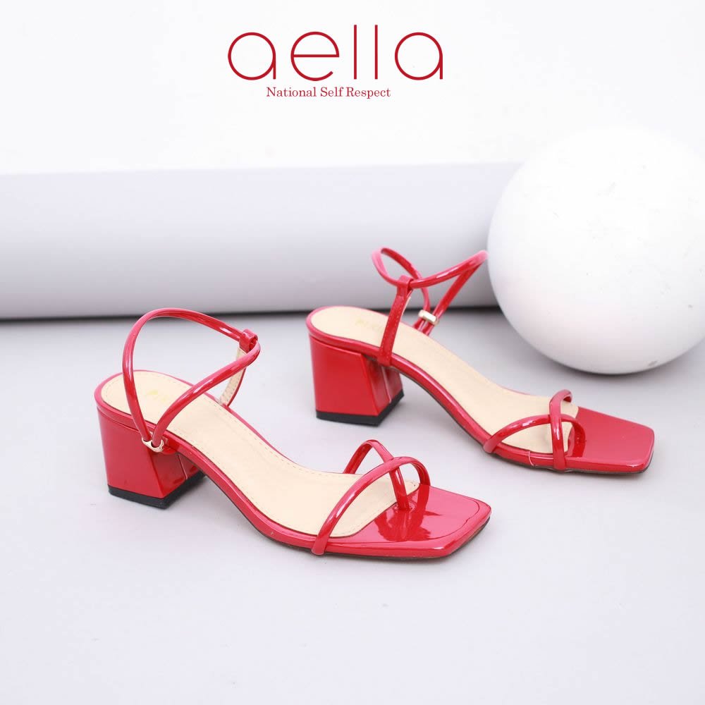 GIÀY SANDAL NỮ CAO GÓT 5CM DA BÓNG AELLA307