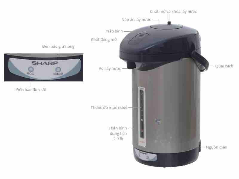 Bình thuỷ điện Sharp KP-30STV