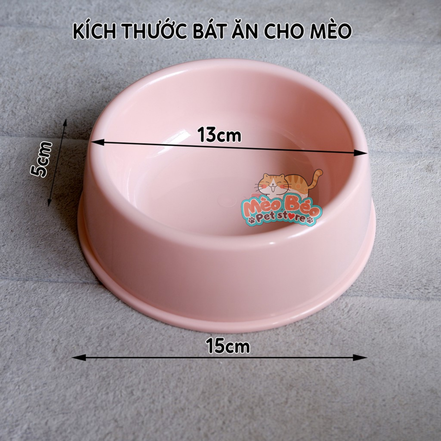 Bát ăn nhựa đơn cho thú cưng - 3 size