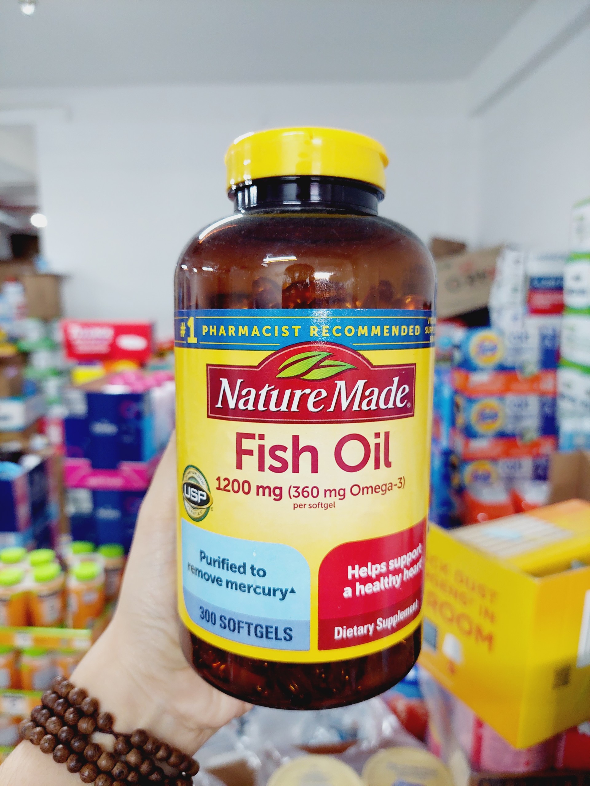 (Date 11.2026) Viên Uống Dầu Cá Nature Made Fish Oil 200 Viên Mỹ