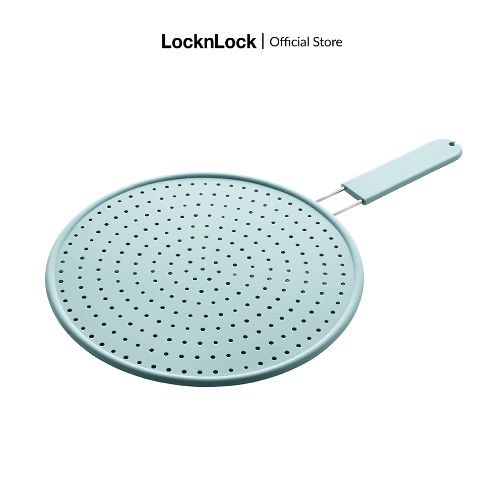 Nắp silicone chống văng dầu mỡ 28cm Lock&Lock -SC-CKT206 -có tay cầm inox